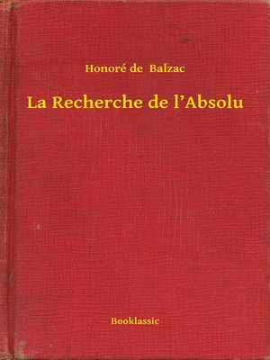 cover image of La Recherche de l'Absolu